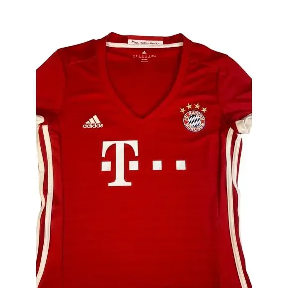 Adidas FC Bayern Munich Women’s Soccer Jersey Red Climalite Size M - Picture 3 of 10